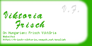 viktoria frisch business card